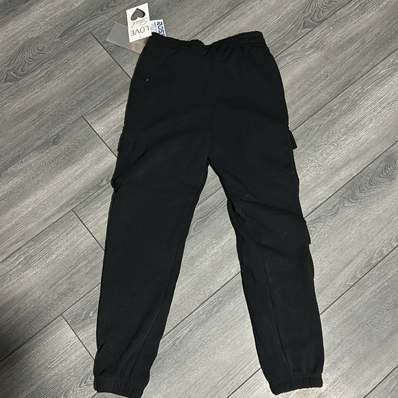 Black Cargo Sweatpants - Picture 3 of 4